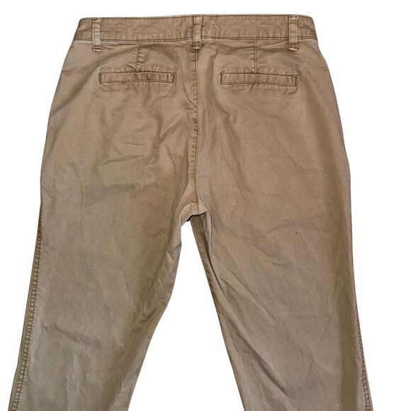 Gap Girlfriend Khaki Tan Neutral Cotton Pants - Size 4 - Picture 9 of 10